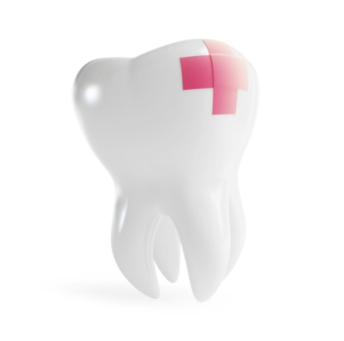 Animated tooth wearing bandage