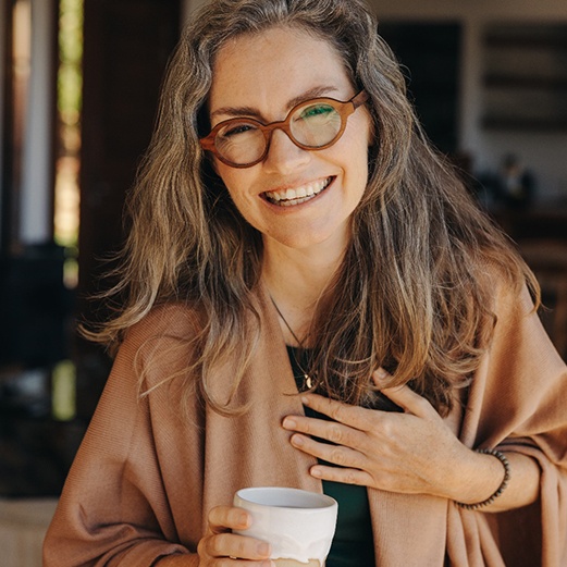 Senior woman smiling