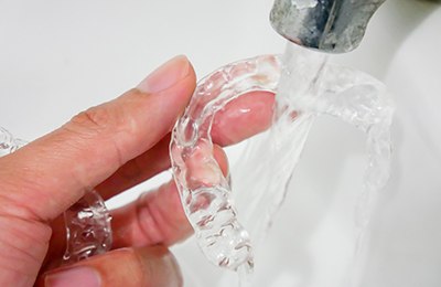 man drinking water