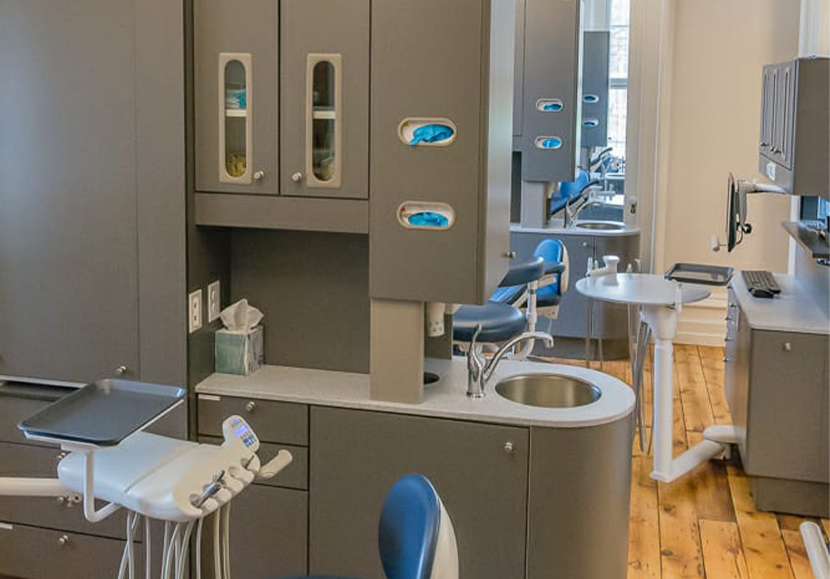 Sanitation station in dental office